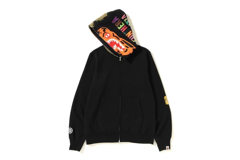 BAPE France hoodies tiger full-zip photos