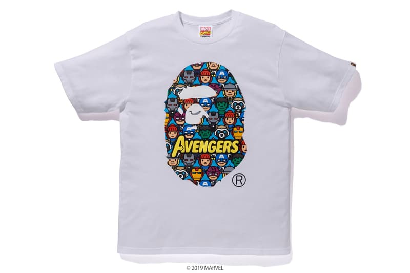 Photos de la collab BAPE x Marvel
