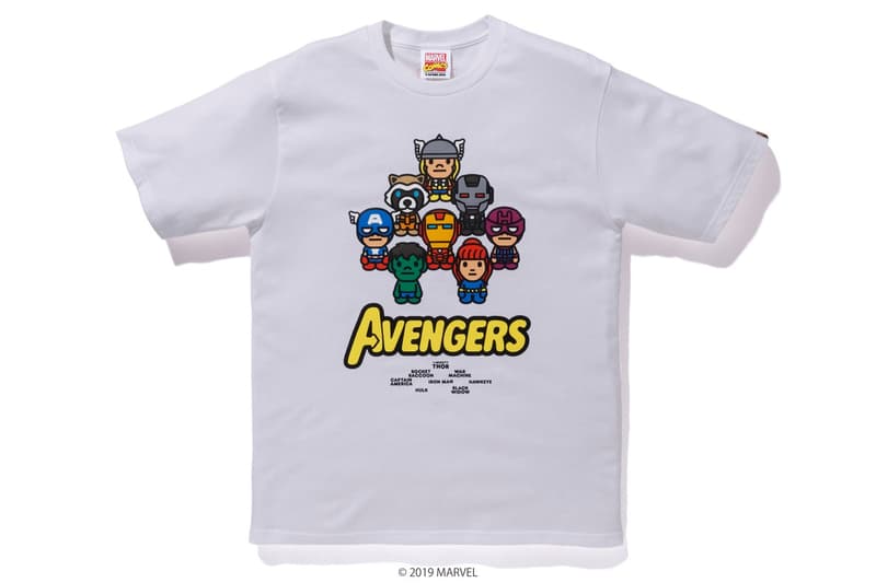 Photos de la collab BAPE x Marvel