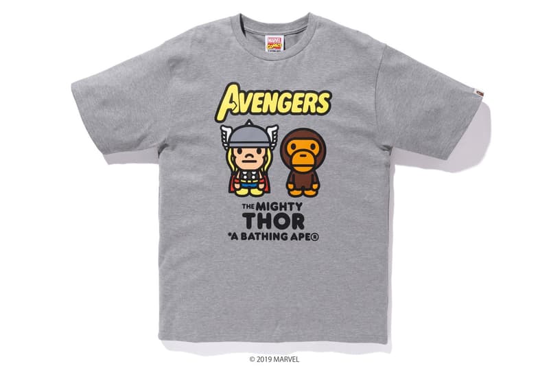 Photos de la collab BAPE x Marvel