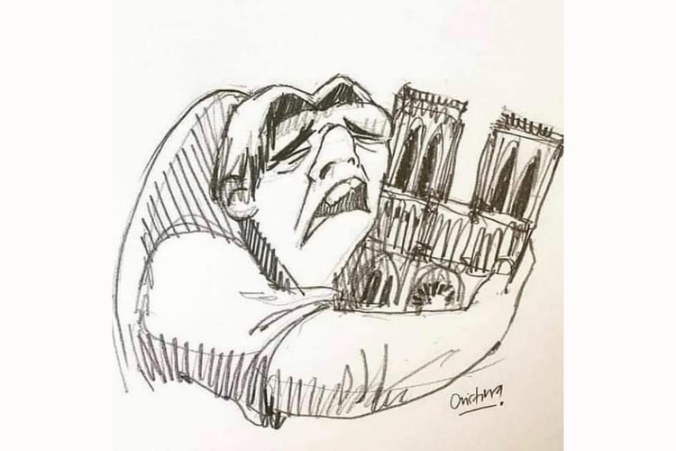 Les dessinateurs rendent hommage à Notre-Dame de Paris