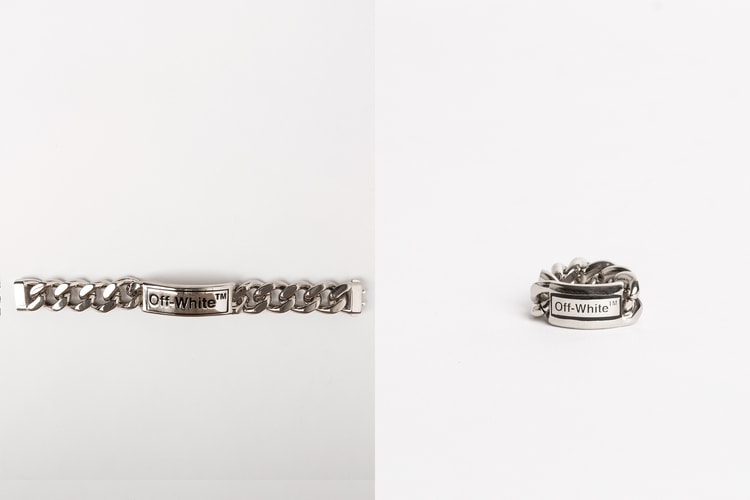 Off-White™ sort une série de bijoux avec bagues, bracelets et boucles d'oreilles