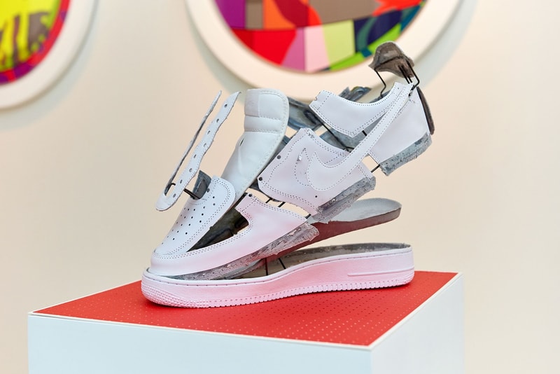 Nike Off-White sneakers déconsruites art streetwear photos