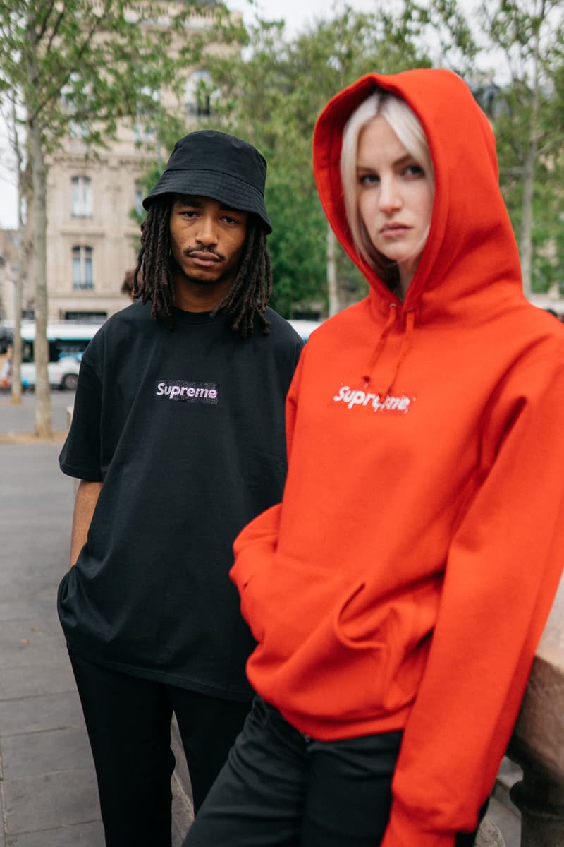 Photo des Box Logos Supreme x Swarovski