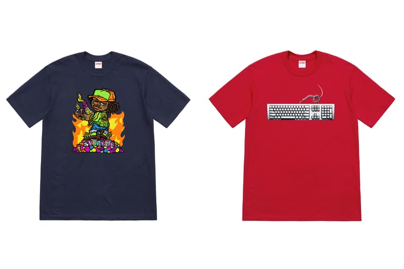 Supreme t-shirt printemps été 2019 ghost rider dali cupidon photos sortie