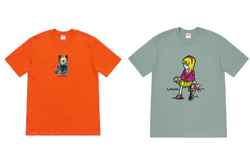 Supreme t-shirt printemps été 2019 ghost rider dali cupidon photos sortie