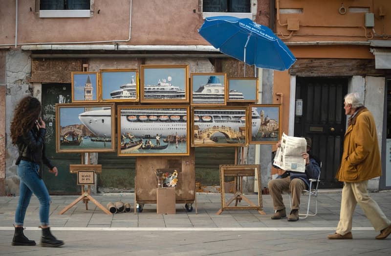 banksy venise œuvre video instagram