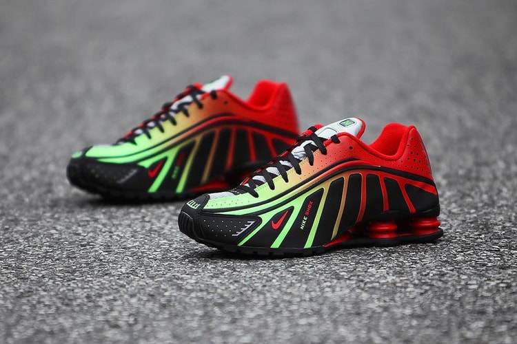 Gros plan sur la Nike Shox R4 imaginée en collaboration avec Neymar