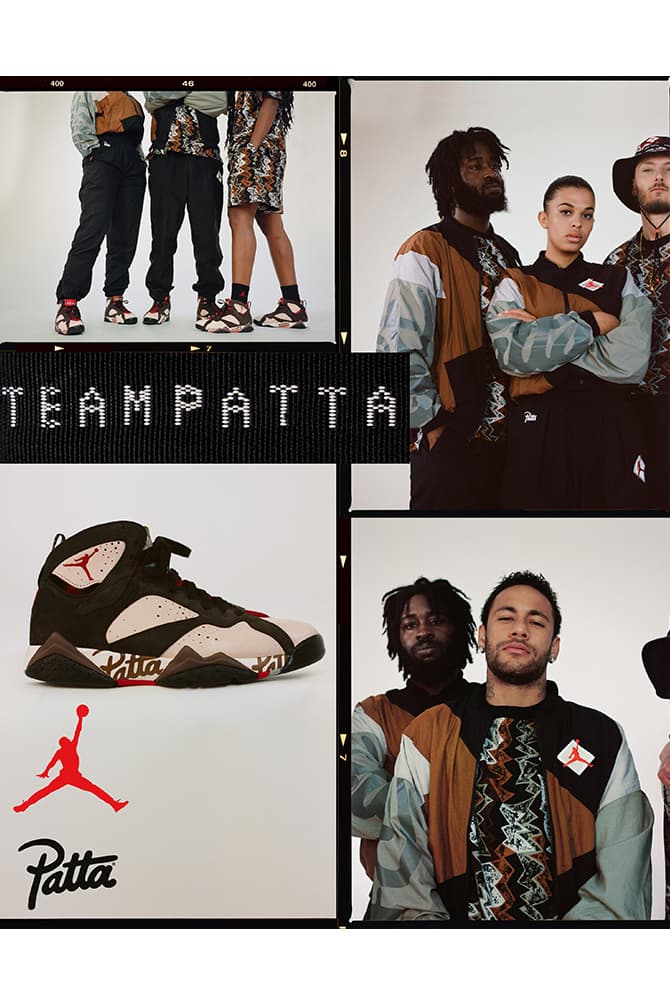 neymar patta jordan 7 lookbook sortie 