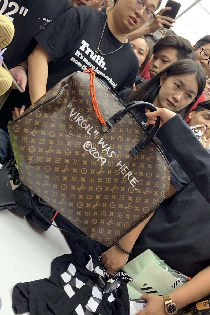 Virgil Abloh off-white louis vuitton nike custom singapour photos