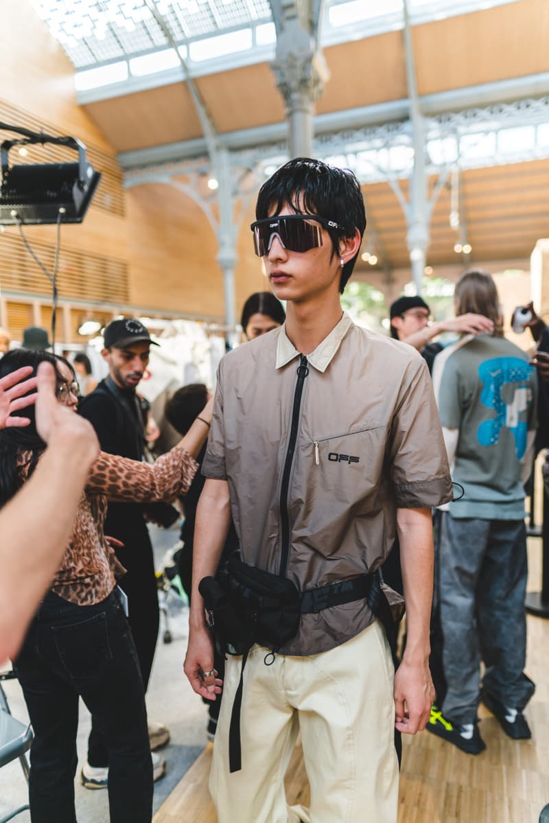 Off-White fashion week paris backstage photos