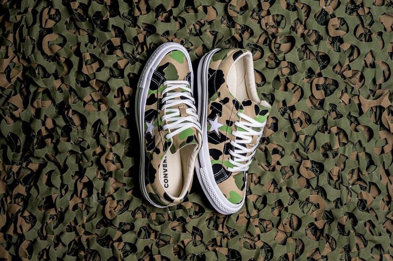 La Converse One Star Ox se pare d'un imprimé camouflage pour l'été