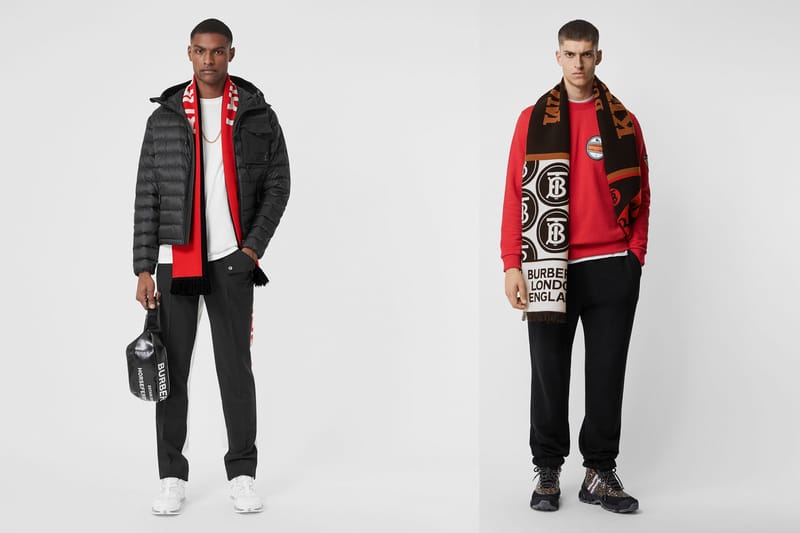 Burberry dévoile une série d'écharpes façon football pour l'hiver