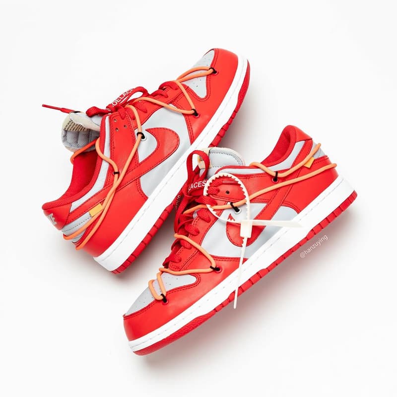 Photo Off-White™ x Nike Dunk Low rouge