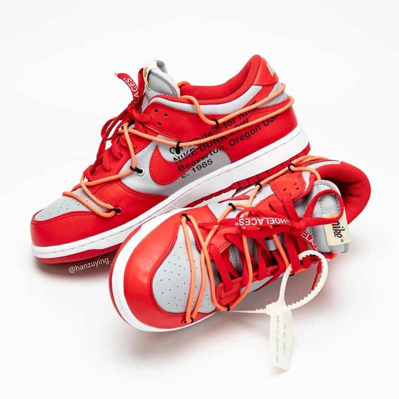 Photo Off-White™ x Nike Dunk Low rouge