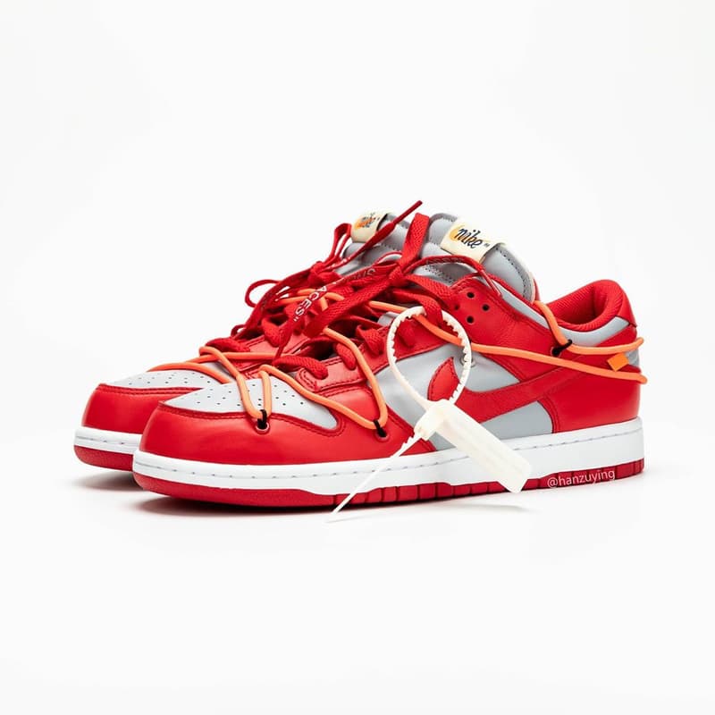 Photo Off-White™ x Nike Dunk Low rouge