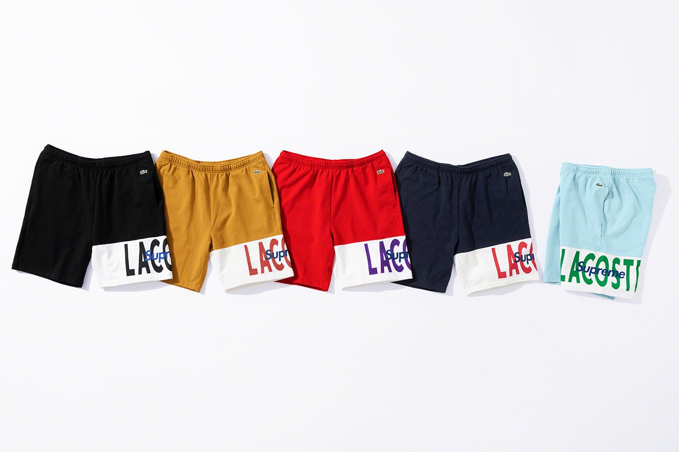 supreme x lacoste shorts