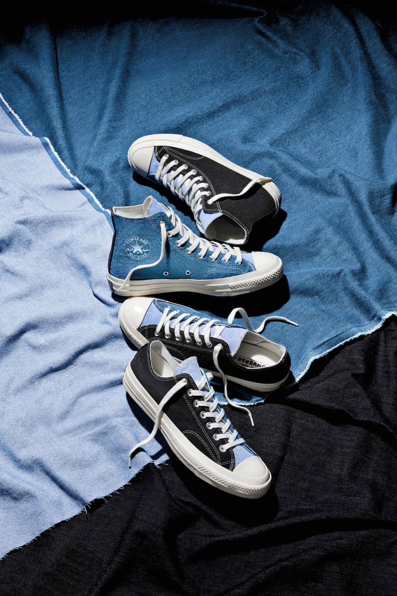 converse jeans bleu