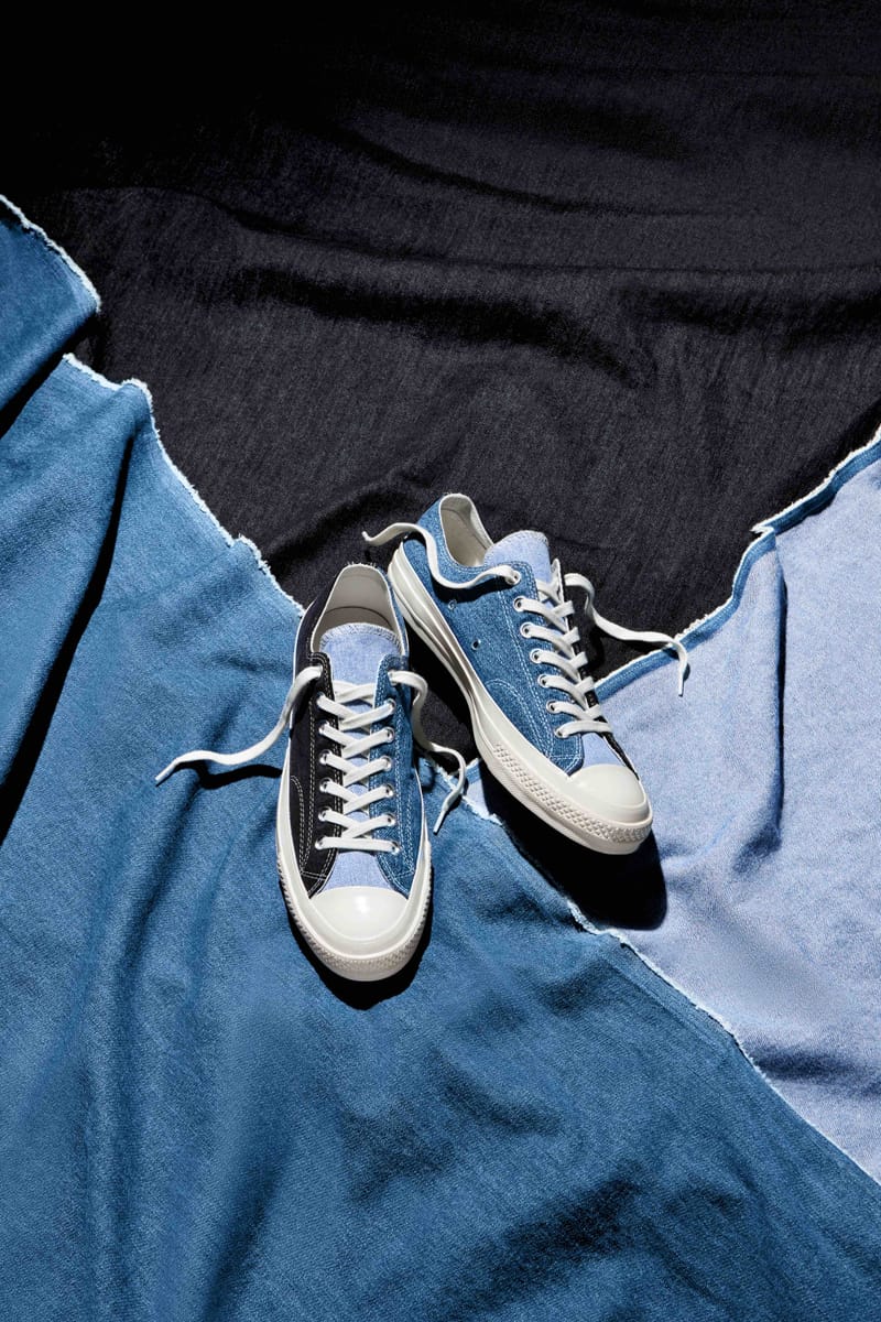 converse jeans bleu