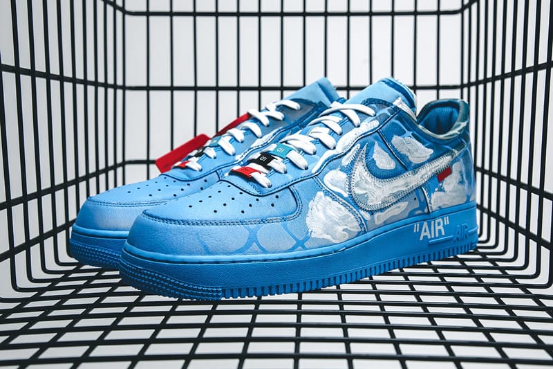 Zoom sur le custom de la Virgil Abloh x MCA Chicago x Nike AF1 par Cassius Hirst