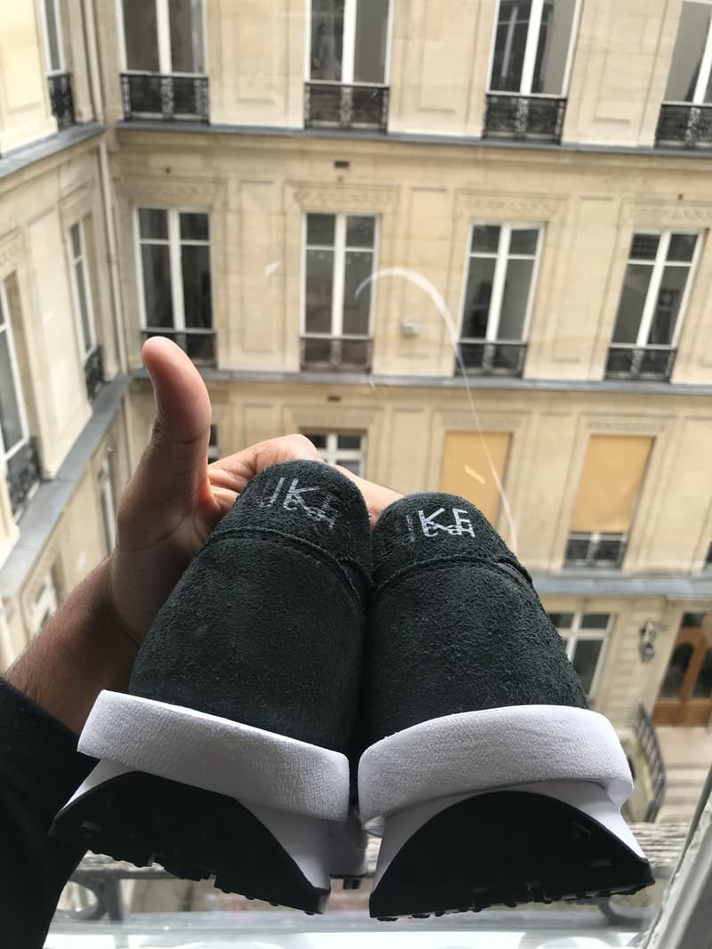 Photo sacai x Nike LDWaffle noire cuir