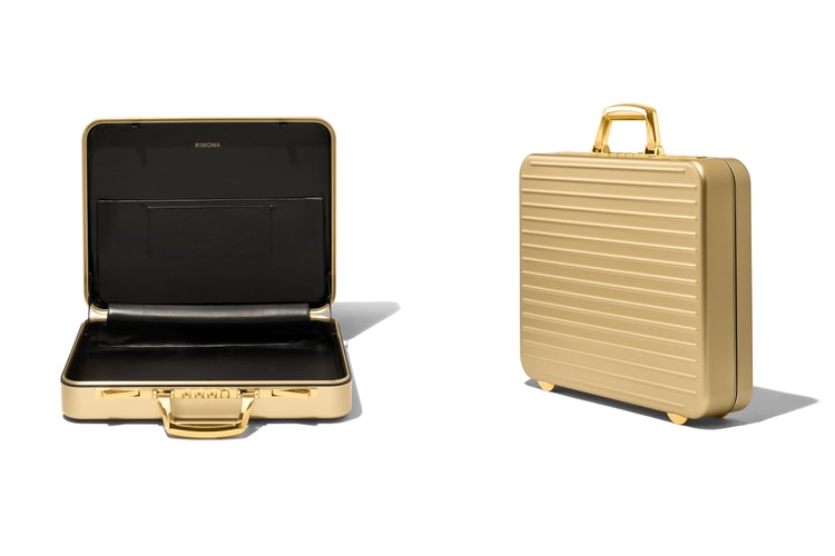RIMOWA sort son attaché Gold à 1 400€