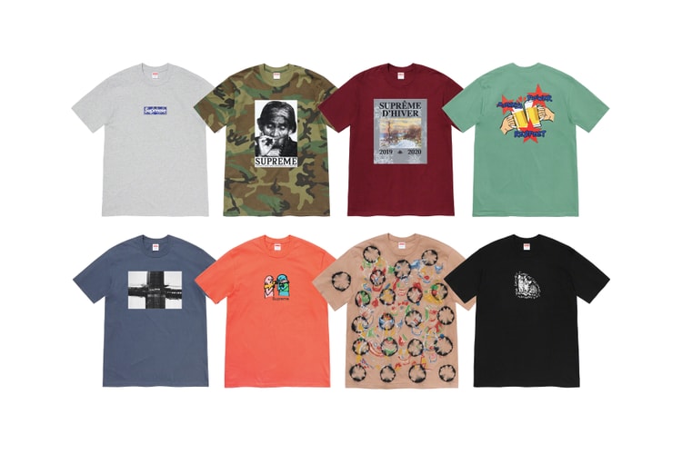 Voilà la sélection de t-shirts inédits que Supreme sortira cette semaine, box logo inclus