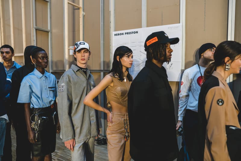 Photos backstage Heron Preston