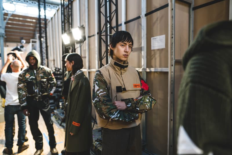 Photos backstage Heron Preston