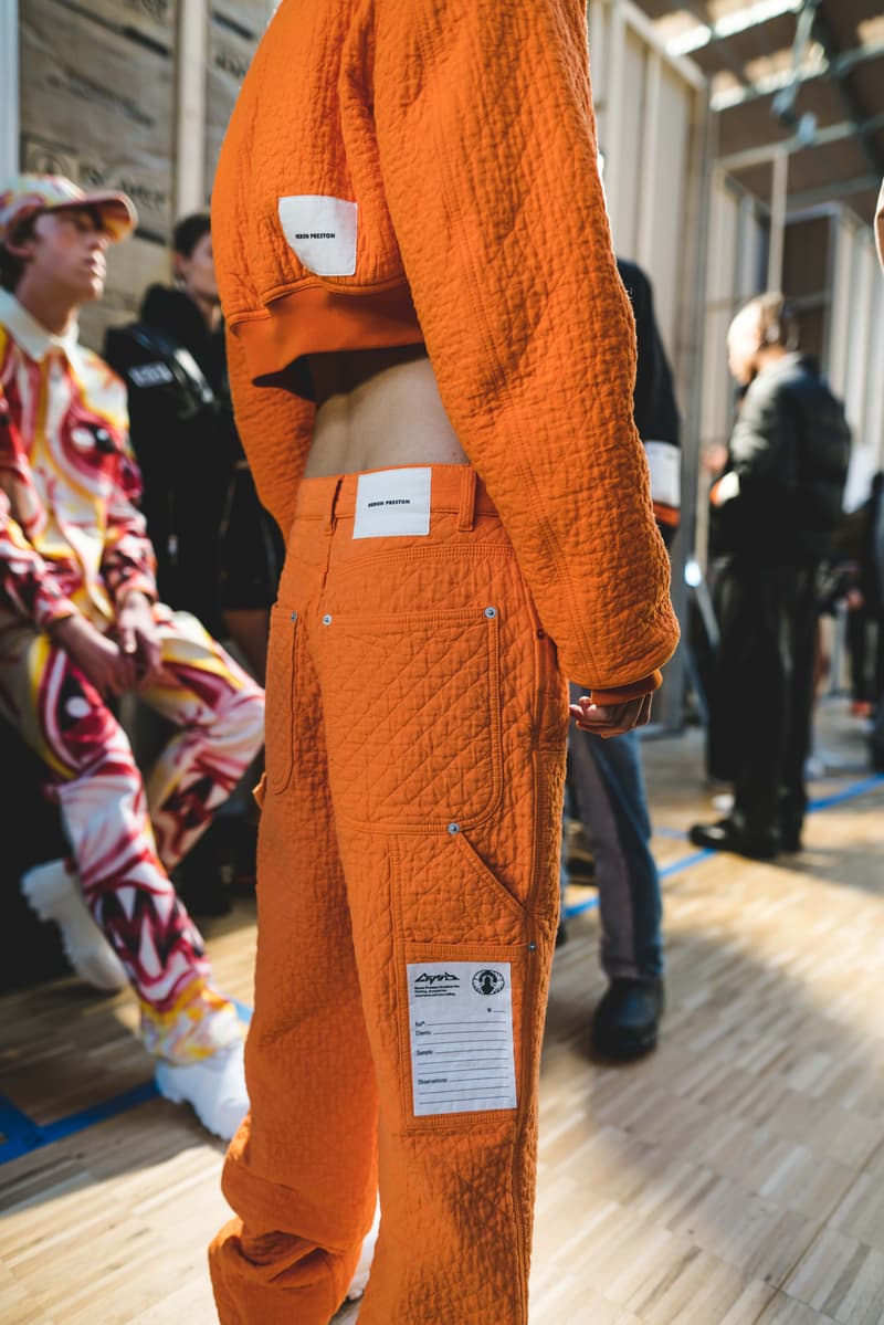 Photos backstage Heron Preston