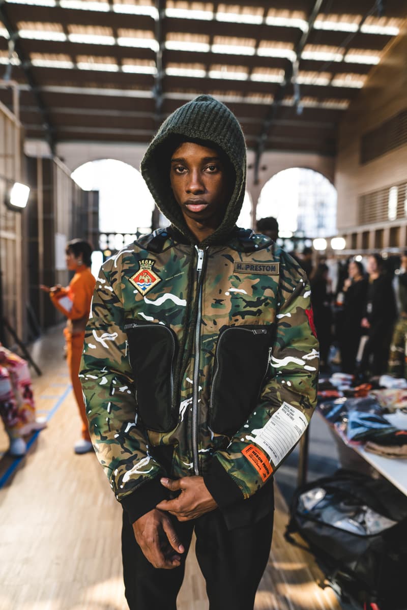Photos backstage Heron Preston