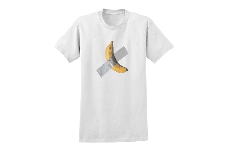 La Galerie Perrotin lance un t-shirt banane, reprenant l'oeuvre de Maurizio Cattelan