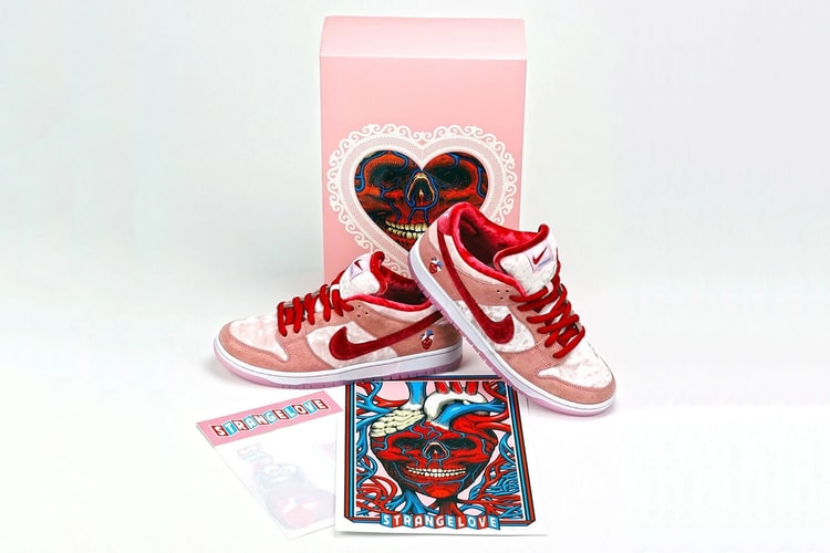 Entre matériaux colorés et détails multiples, la Nike SB Dunk Low s'offre une jolie collab avec StrangeLove Skateboards