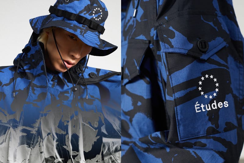 Études dévoile une collaboration technique full camo avec le label anglais ArkAir