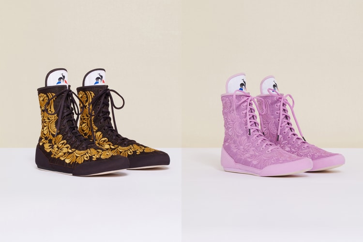 Le coq sportif dévoile une sneaker de boxe brodée en collaboration avec la maison de luxe Patou