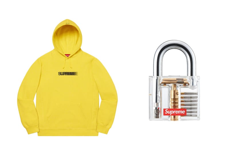 Motion hoodies, Air Force 1, cadenas transparent... Voici la liste et les prix du drop Supreme de la semaine