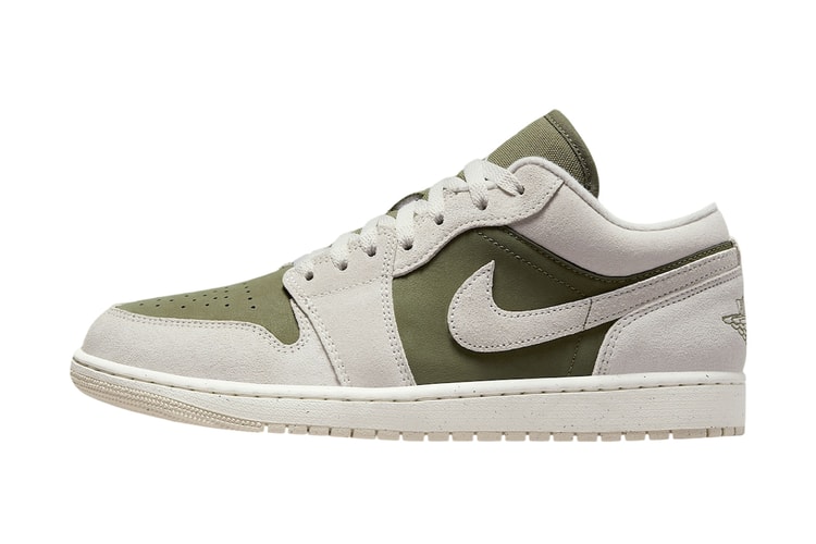 Aperçu officiel de la Air Jordan 1 Low « Medium Olive/Sail »