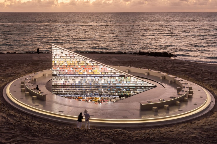 Es Devlin transforme Miami Beach en bibliothèque vivante