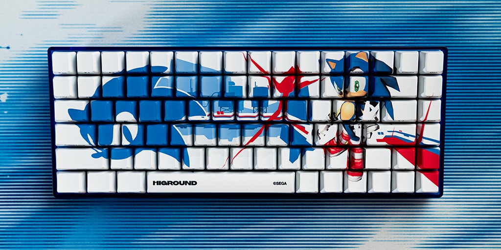 Clavier Mécanique Higround X Sonic The Hedgehog Green Hills - Basecamp 65, Blanc, Rétroéclairé