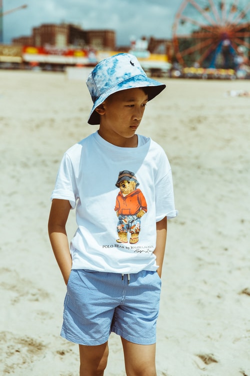 ralph lauren polo bear tee t shirt kids childrens tennis beach ball palm springs pool time