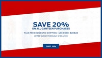 SAVE 20% -- On All Canteen Orders!