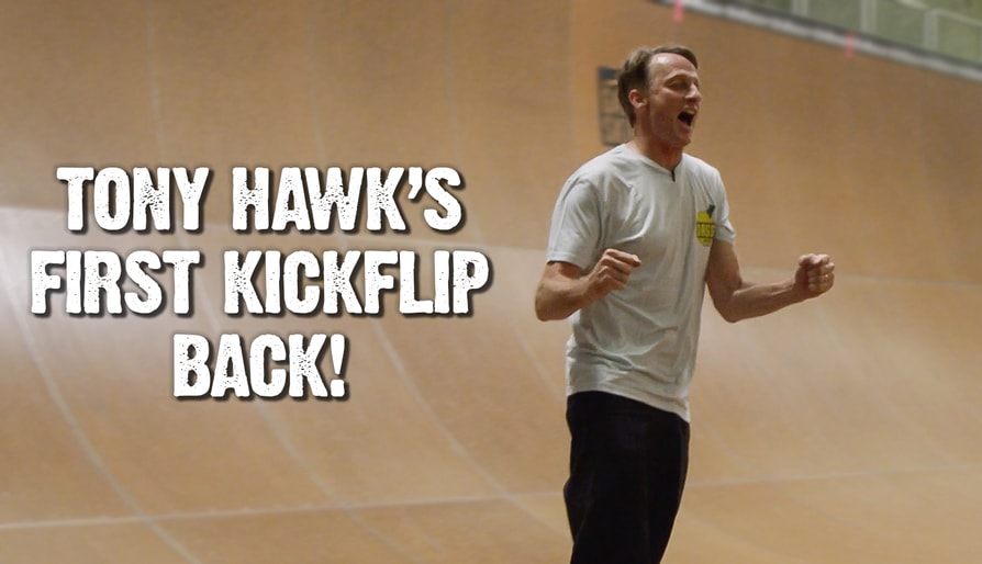 Tony Hawk's First Kickflip Back!