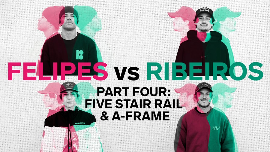 Felipes VS Ribeiros | Full Park Battle Part Four | The Five Stair Rail & The A-Frame