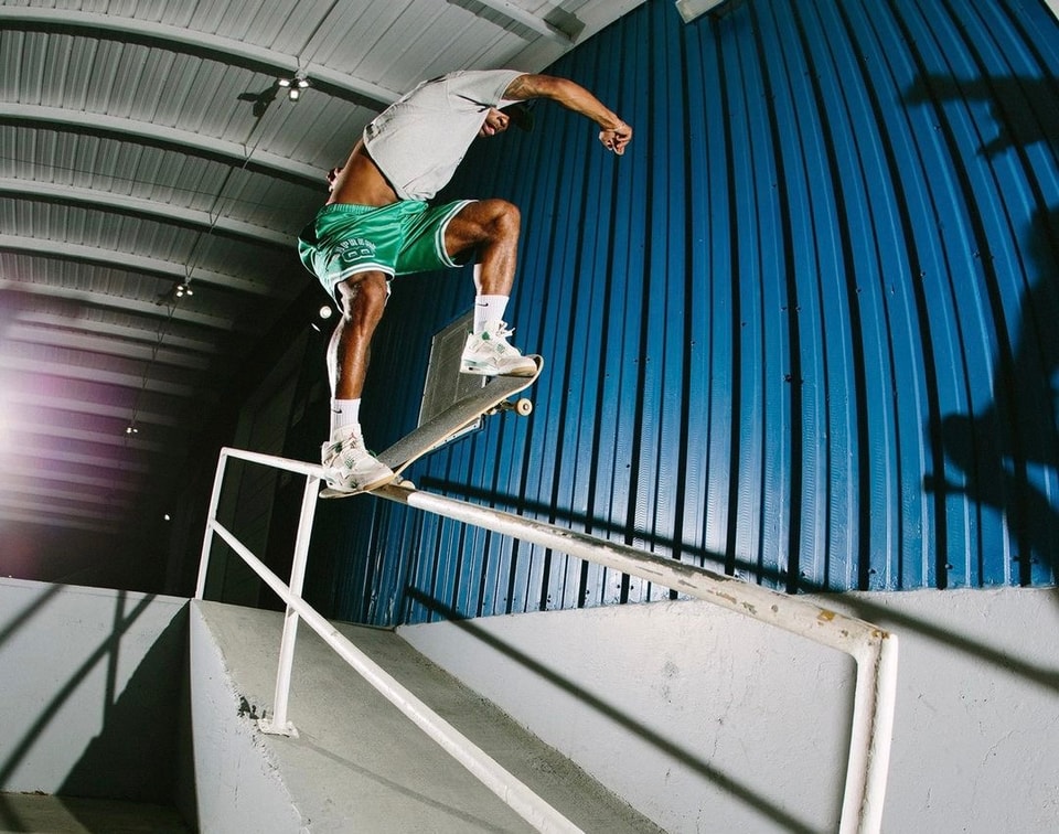 Dashawn Eric Koston, Oski and more skate the new Pine Green SB x Air Jordan 4 | The