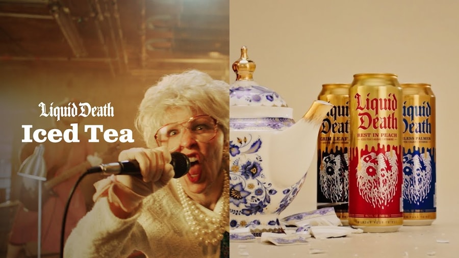 Jeff Tremaine Directs Liquid Death's Heavy Metal Grandma Iced Tea Commercial