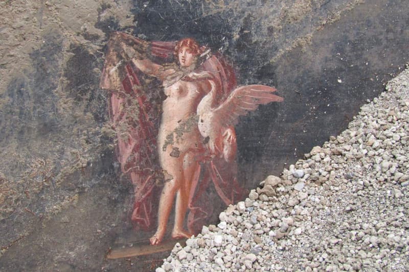 Remarkably Preserved Black Room Frescoes Excavated Pompeii