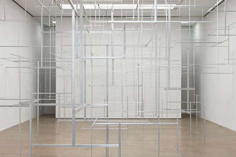 Antony Gormley Transformed White Cube Into a Labyrinth of Aluminum Bars