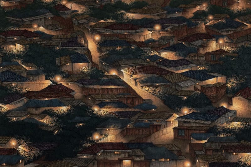 Joung Young-Ju's Hanji Cityscapes Light Up Almine Rech