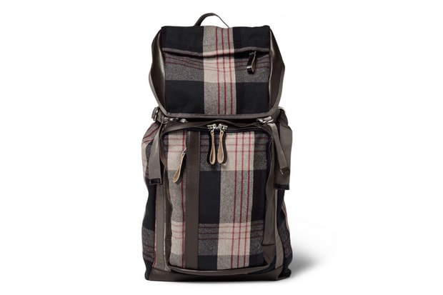 Marni 2012 秋季皮革包邊格紋設計背包