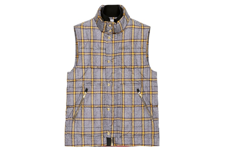 Moncler Gamme Bleu 2012 秋冬格紋羽絨背心